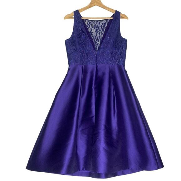 Lace Mikado Dress Womens 8 Purple Fairycore Prom Formal‎ Whimsigoth Quinceanera - Picture 9 of 14